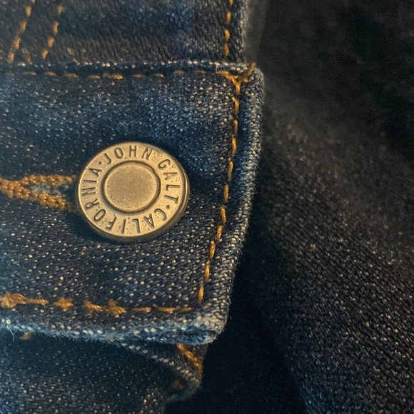 J. Galt small cotton dark denim raw hem high waisted jeans - Picture 15 of 15